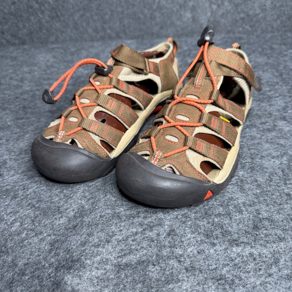 Keen Newport H2 Hiking Sandals Mens Brown Orange Bungee‎ Lace Water Shoes